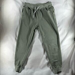 Faherty Men’s 32x26 Green Jogger Sweatpants distressed drawstring loungewear